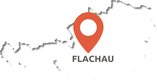Österreich-Karte mit Standort Flachau